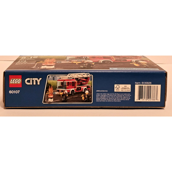 FIRE LADDER TRUCK Lego City LEGO Set #60107 NEW Sealed RETIRED Unopened - Picture 11 of 12